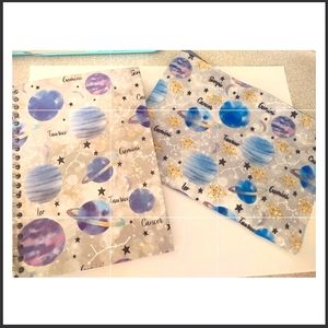 Notebook and pouch planets and astrology brand new!